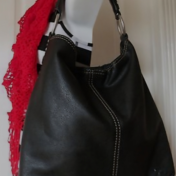 Lucky Brand Black Leather Hobo Bag - Picture 2 of 11